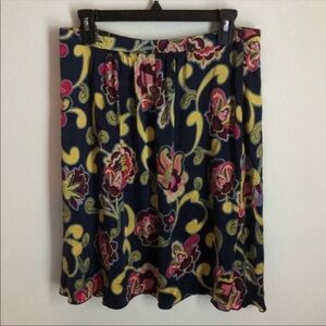 Trina Turk silk paisley floral flowy skirt size 6